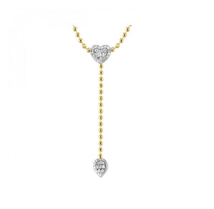 14k YG Diamond Heart/Pear Shape Necklace NK10365-4YCSC