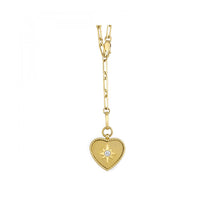 Load image into Gallery viewer, 14k YG Diamond Heart Matte Finish Necklace NK10244-4YC