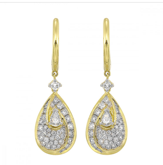 14K YG Diamond Earrings ER11052-4YC