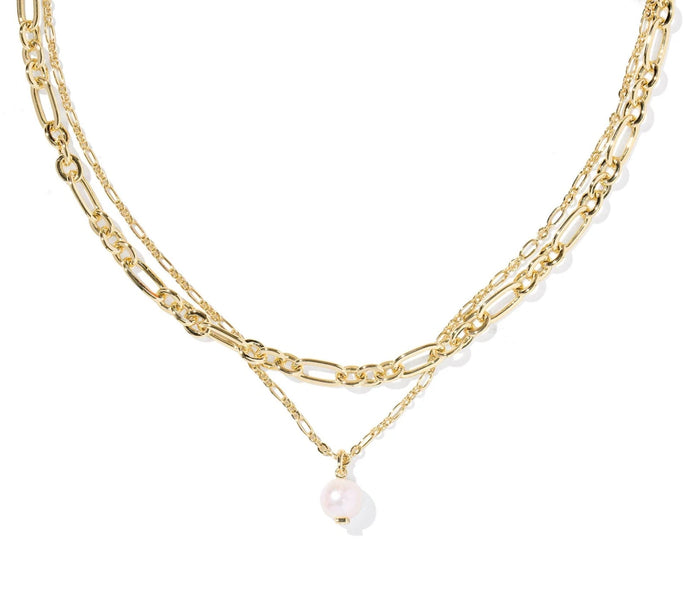 KENDRA SCOTT-Ashton Multi Strand Necklace Gold  Freshwater Cultured Pearl 9608880347