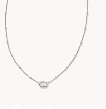 Load image into Gallery viewer, Kendra Scott-Mini Elisa Silver Satellite Short Pendant Necklace in Ivory Mother-of-Pearl
9608865447