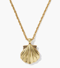 Load image into Gallery viewer, KENDRA SCOTT Lucia Shell Vintage Gold Short Pendant Necklace 9608894917