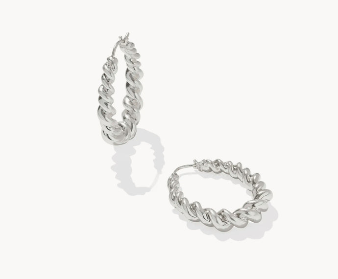 Kendra Scott-Haisley Hoop Earrings in Silver 9608870306