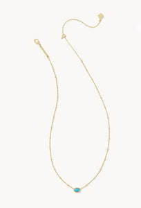 Kendra Scott-Mini Elisa Gold Satellite Short Pendant Necklace in Turquoise Magnesite 9608861352