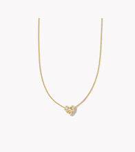 Load image into Gallery viewer, KENDRA SCOTT Holland Gold Heart Short Pendant Necklace in White CRYSTAL 9608863293