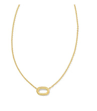 Load image into Gallery viewer, Kendra Scott-Elisa Ridge Open Frame Necklace in Gold Metal 9608864942