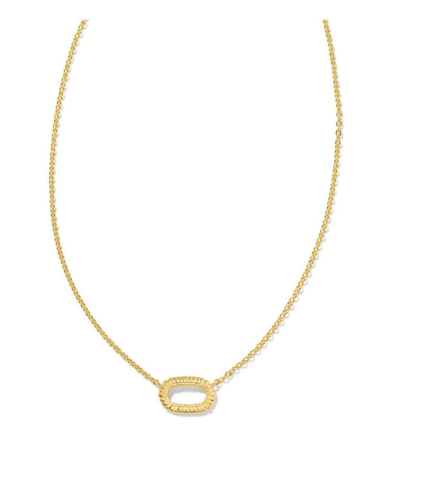 Kendra Scott-Elisa Ridge Open Frame Necklace in Gold Metal 9608864130