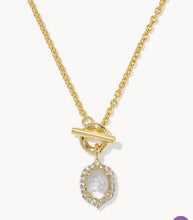 Load image into Gallery viewer, Daphne Crystal Frame Gold Toggle Necklace 9608806760