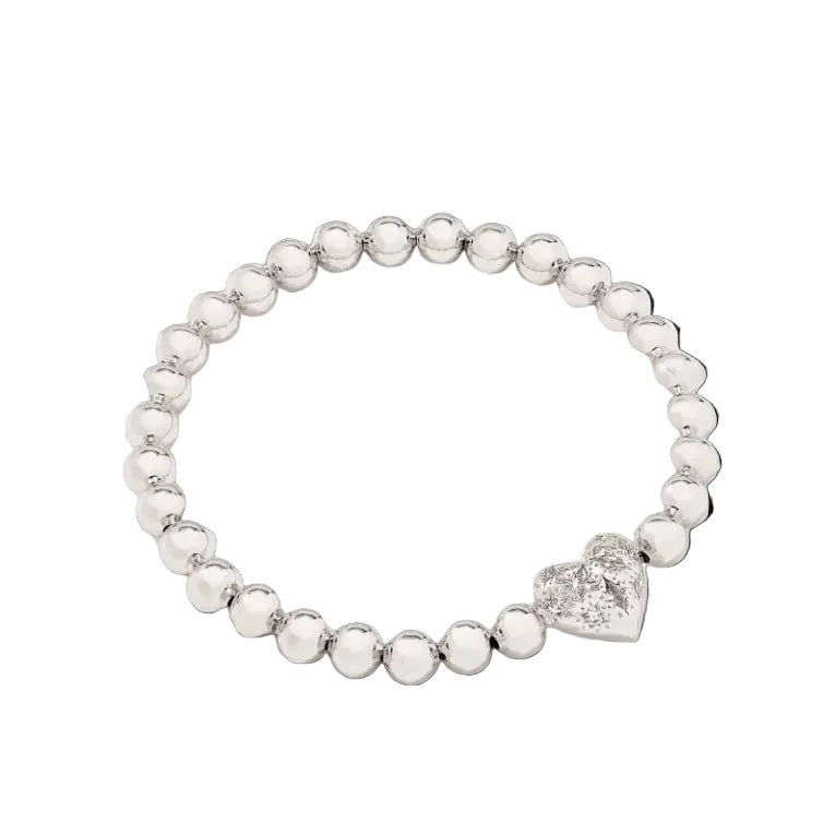 KENDRA SCOTT 
Holland Silver Heart Stretch Bracelet in White Crystal 9608875761