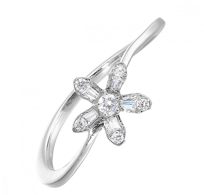 10K WG Diamond Flower Ring RG14112