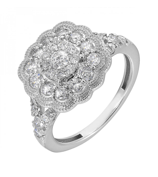 14K WG Diamond Ring RG14105-4WD