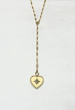 Load image into Gallery viewer, 14k YG Diamond Heart Matte Finish Necklace NK10244-4YC