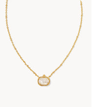 Load image into Gallery viewer, KENDRA SCOTT Pumpkin Gold Short Pendant Necklace in Ivory Mother-of-Pearl 9608874641