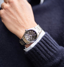 Load image into Gallery viewer, CASIO Edifice Automatic Textured Black Dial Stainless Steel Watch 38mm - EFK110D-1A