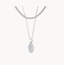 Load image into Gallery viewer, KENDRA SCOTT Evelyn Silver Multi Strand Necklace in Rock Crystal Dichroic 9608871130