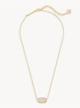 Load image into Gallery viewer, Kendra Scott Boxed Elisa Gold Pendant Necklace in Iridescent Drusy 9608862670