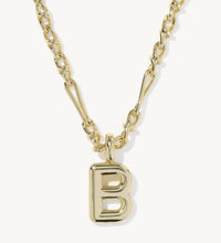 Load image into Gallery viewer, KENDRA SCOTT Bubble Letter B Gold Short Pendant Necklace 9608805587