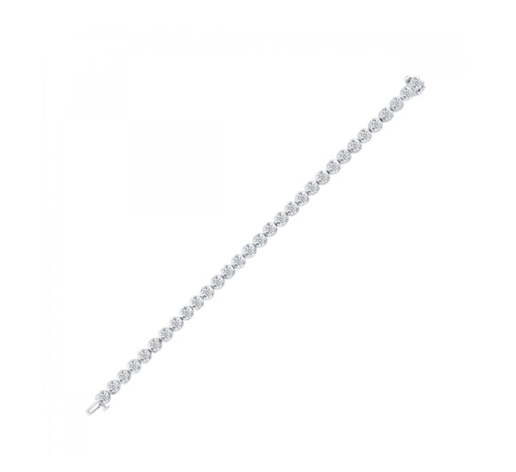 14kWG Diamond Bracelet FB1200-4WF