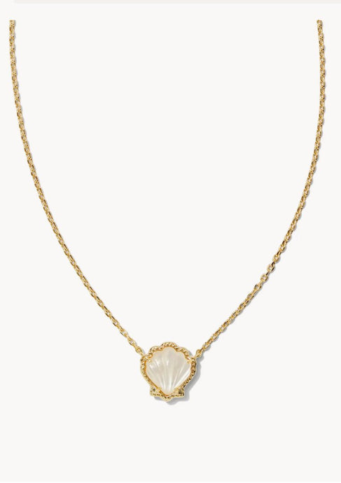 KENDRA SCOTT Brynne Shell Gold Short Pendant Necklace 9608860075