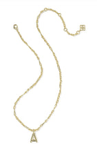 Load image into Gallery viewer, KENDRA SCOTT Bubble Letter A Gold Short Pendant Necklace 9608805585