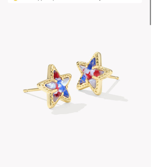 KENDRA SCOTT Cassidy Gold Stud Earrings 9608877357