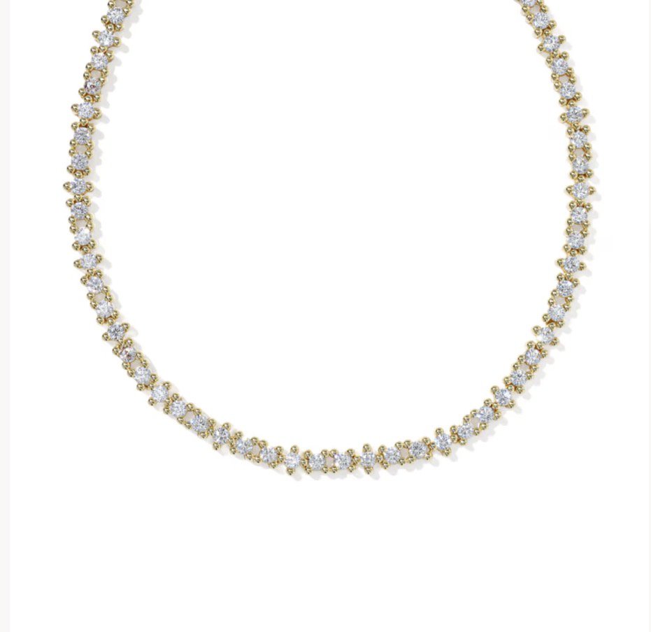 KENDRA SCOTT Fate Gold Tennis Necklace 9608806860