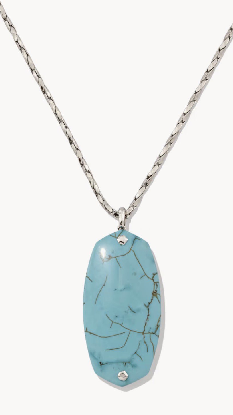 KENDRA SCOTT Danielle Riveted Silver Long Pendant Necklace 9608805642