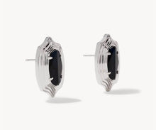 Load image into Gallery viewer, Kendra Scott-Ellie Stepped Frame Silver Stud Earrings 9608806785