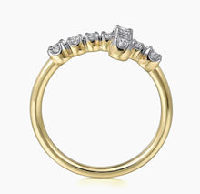 Load image into Gallery viewer, GABRIEL&amp;Co-14K Yellow Gold Horizontal Diamond Cross Ladies Ring
LR52646Y45JJ