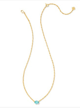 Load image into Gallery viewer, KENDRA SCOTT Cailin Gold Pendant Necklace in Aqua Crystal 9608803551