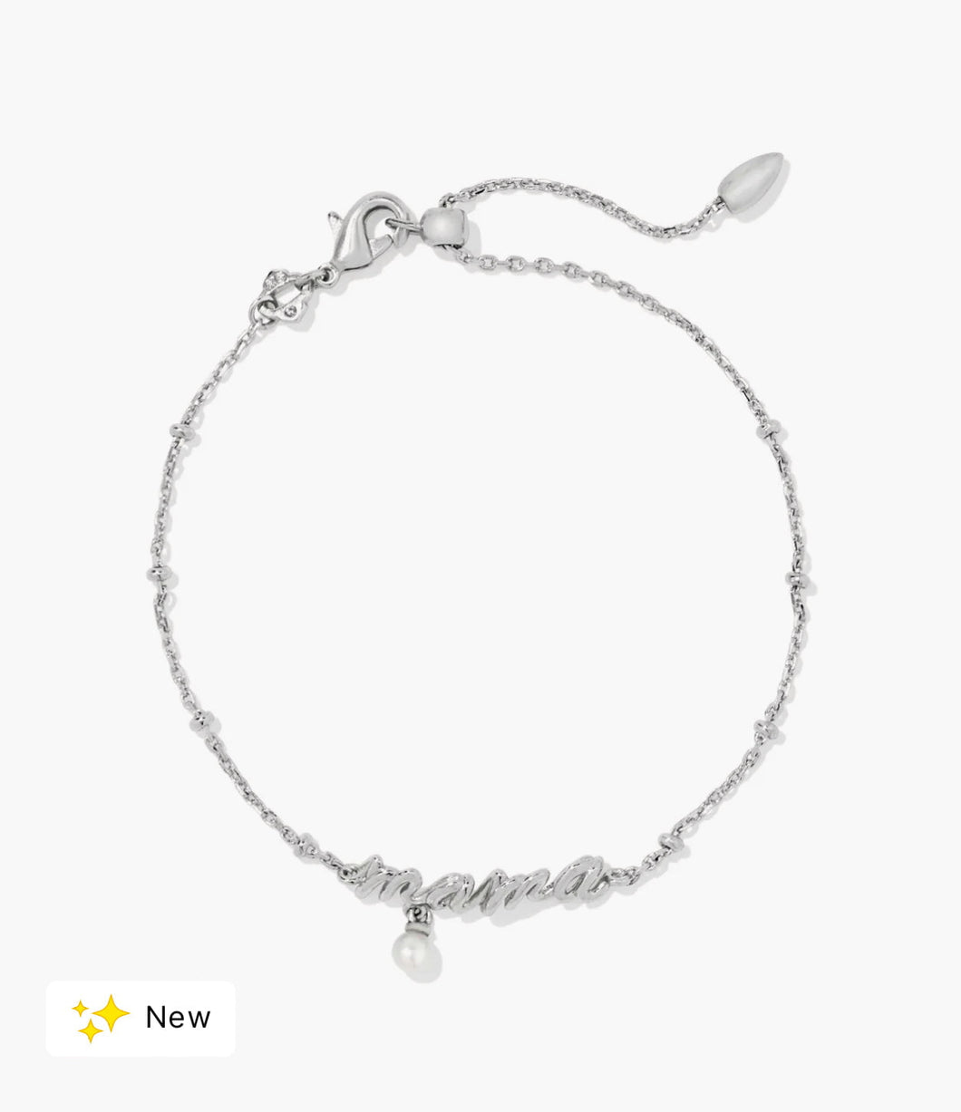 Kendra Scott-Mama Script Delicate Chain Bracelet in Silver 9608864216