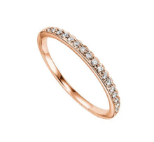 Load image into Gallery viewer, 14K ROSE GOLD - FLAT EDGED SCALLOPED STACKABLE ROSE GOLD DIAMOND BAND D.12TW FR1082P