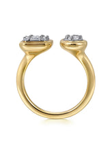 Load image into Gallery viewer, GABRIEL &amp; Co.-14K White and Yellow Gold Diamond Open Ladies Ring LR52579M44JJ