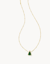 Load image into Gallery viewer, KENDRA SCOTT-Holiday Tree Gold Short Pendant Necklace in Green Quartzite 9608871801