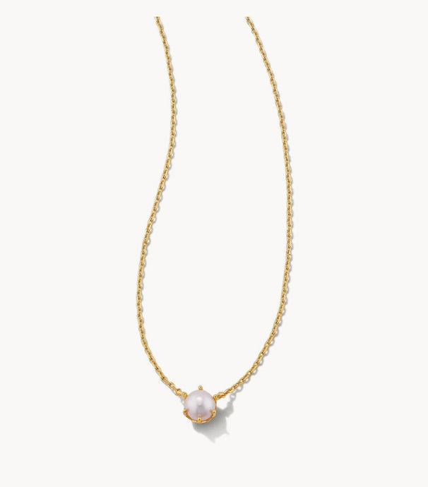 Kendra Scott-Boxed Ashton Gold Pendant Necklace in White Pearl 9608872004