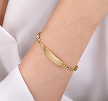 Load image into Gallery viewer, Gabriel &amp; Co-14K Yellow Gold Bujukan Personalized Bangle BG4700-62Y4JJJ