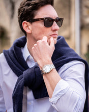 Load image into Gallery viewer, Casio Edifice Automatic Textured Frost Dial Stainless Steel Watch 38mm - EFK110D-7A