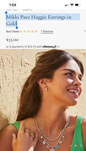 Kendra Scott-Mikki Pave Huggie Earrings in Gold 9608862526