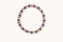 Load image into Gallery viewer, Kendra Scott-Daphne Enamel Gold Stretch Bracelet in Purple Enamel 9608880435