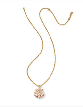 Load image into Gallery viewer, KENDRA SCOTT Lucia Shell Vintage Gold Short Pendant Necklace 9608894917
