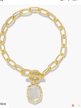 Load image into Gallery viewer, Kendra Scott-Daphne Gold Link and Chain Bracelet in Ivory Mother-of-Pearl 9608862340