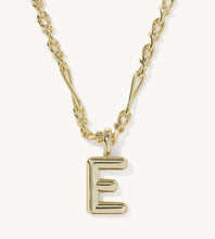 Load image into Gallery viewer, KENDRA SCOTT Bubble Letter E Gold Short Pendant Necklace 9608805593