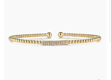 Load image into Gallery viewer, Gabriel &amp; Co-14K Yellow Gold Bujukan Bead Bangle with Diamonds BG4119-57Y45JJ