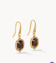 Load image into Gallery viewer, Daphne Crystal Frame Gold Drop Earrings 9608806766