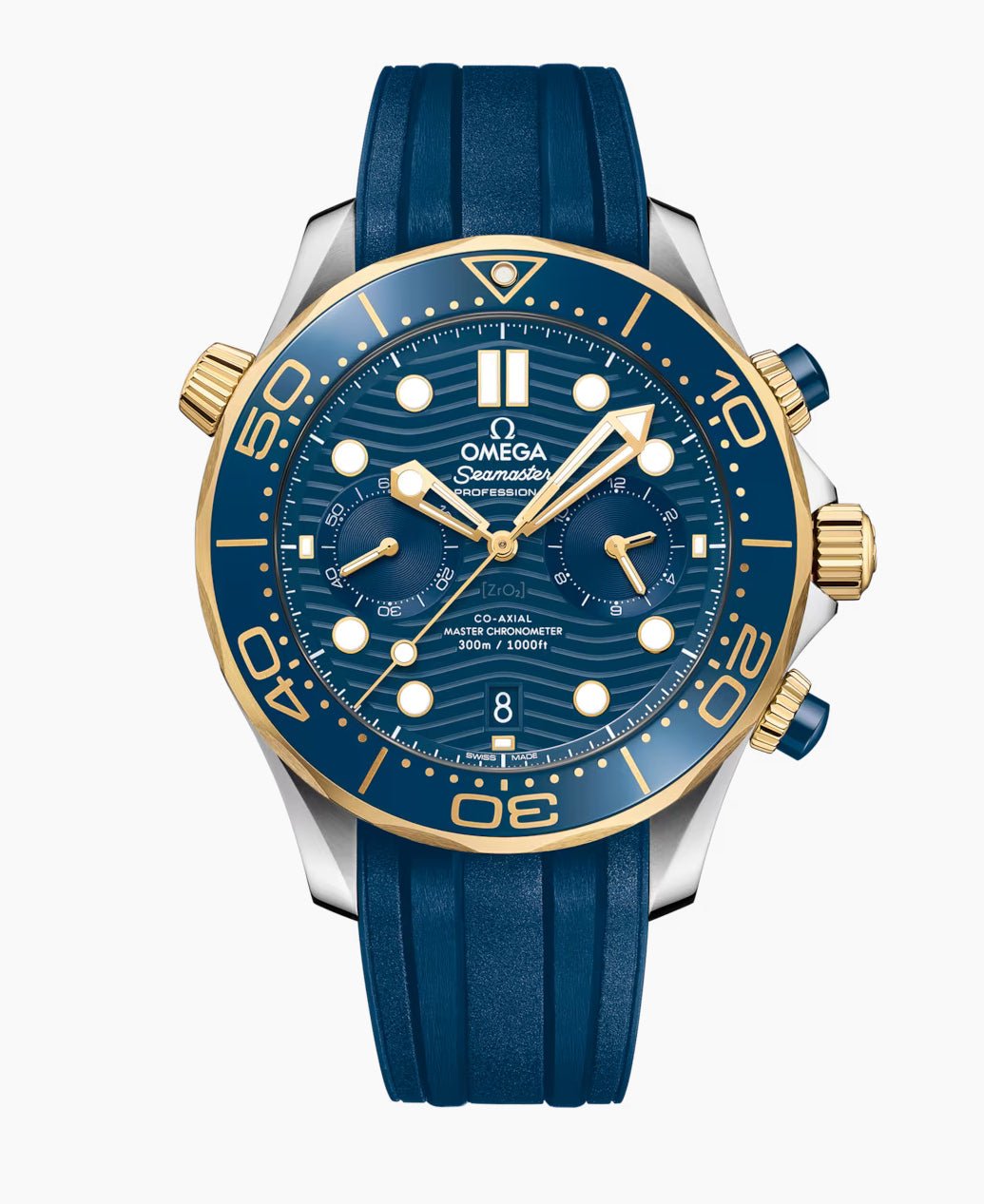 Omega-SEAMASTER DIVER 300M
44 mm, steel ‑ yellow gold on rubber strap
210.22.44.51.03.001