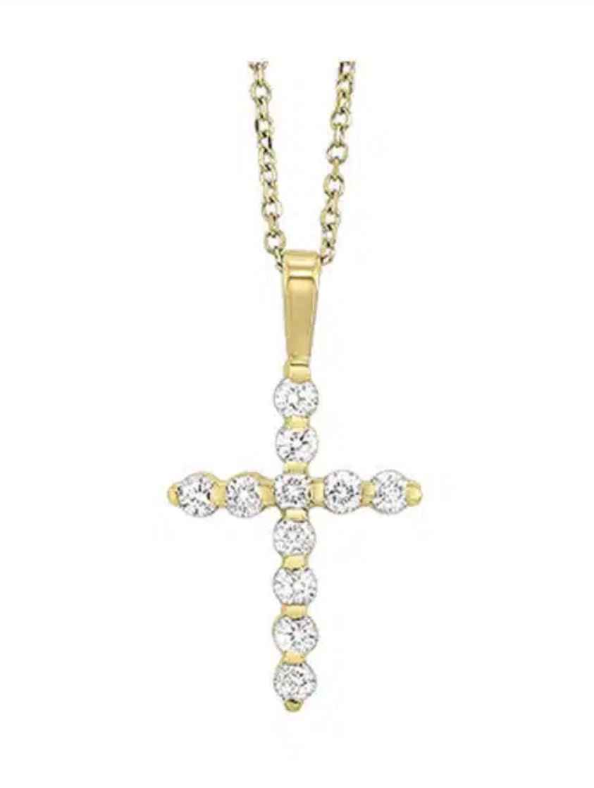 14k YG Diamond Pendant HDCR005-4YD