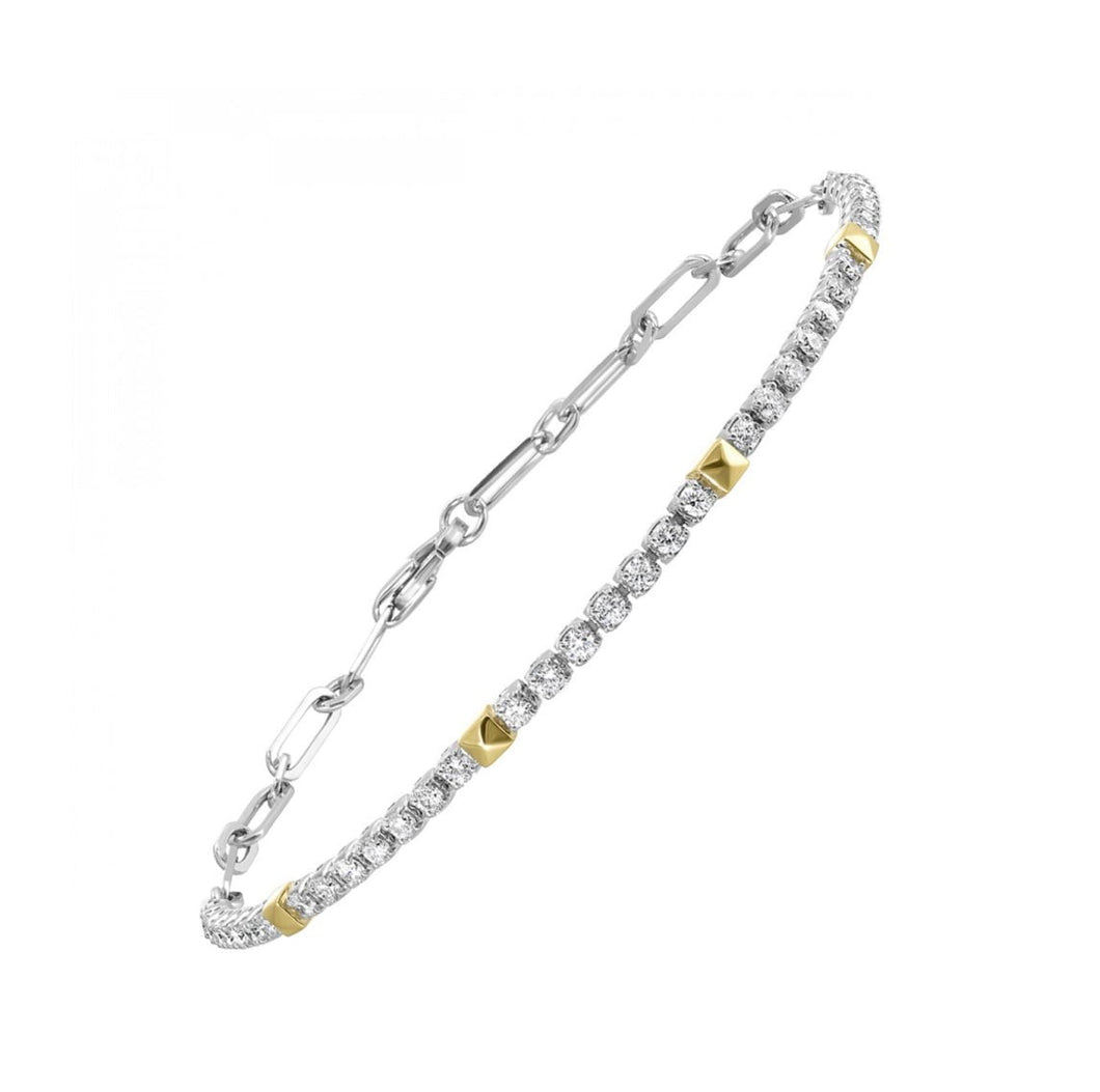 14k TT Diamond Bracelet BC10313-4WYC