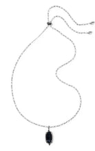 Load image into Gallery viewer, KENDRA SCOTT Dani Stepped Frame Silver Long Pendant Necklace 9608806773