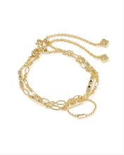 Load image into Gallery viewer, KENDRA SCOTT Fate Gold Set of 2 Delicate Chain Bracelets 9608806839