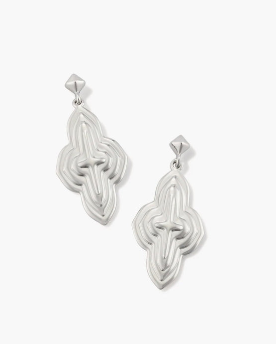 Abbie Metal Drop Earrings in Silver # 9608853106